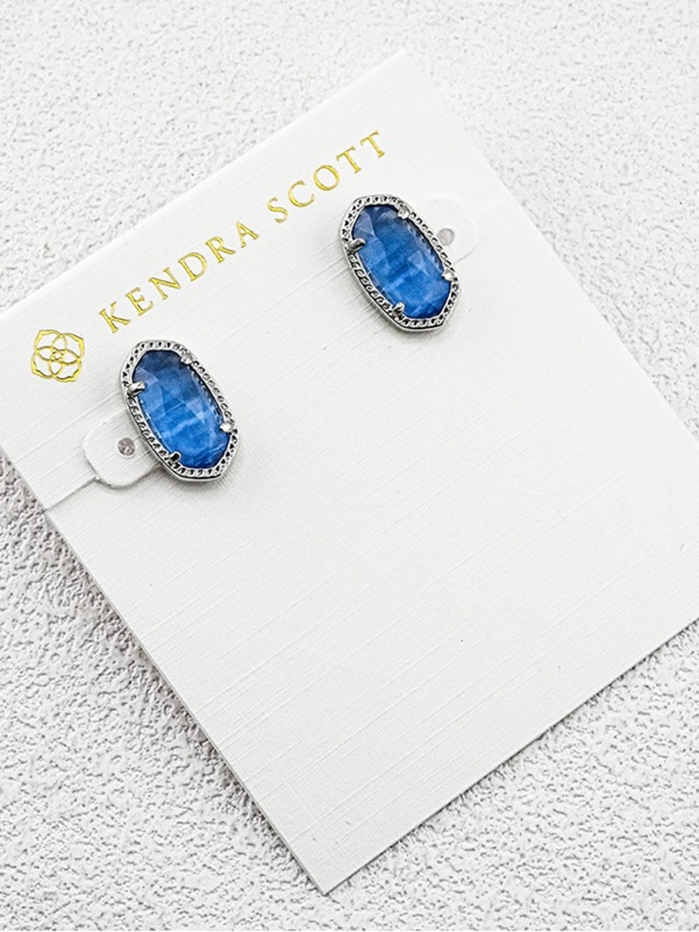 Kendra Scott Blue Elle Stud Earrings - Silver